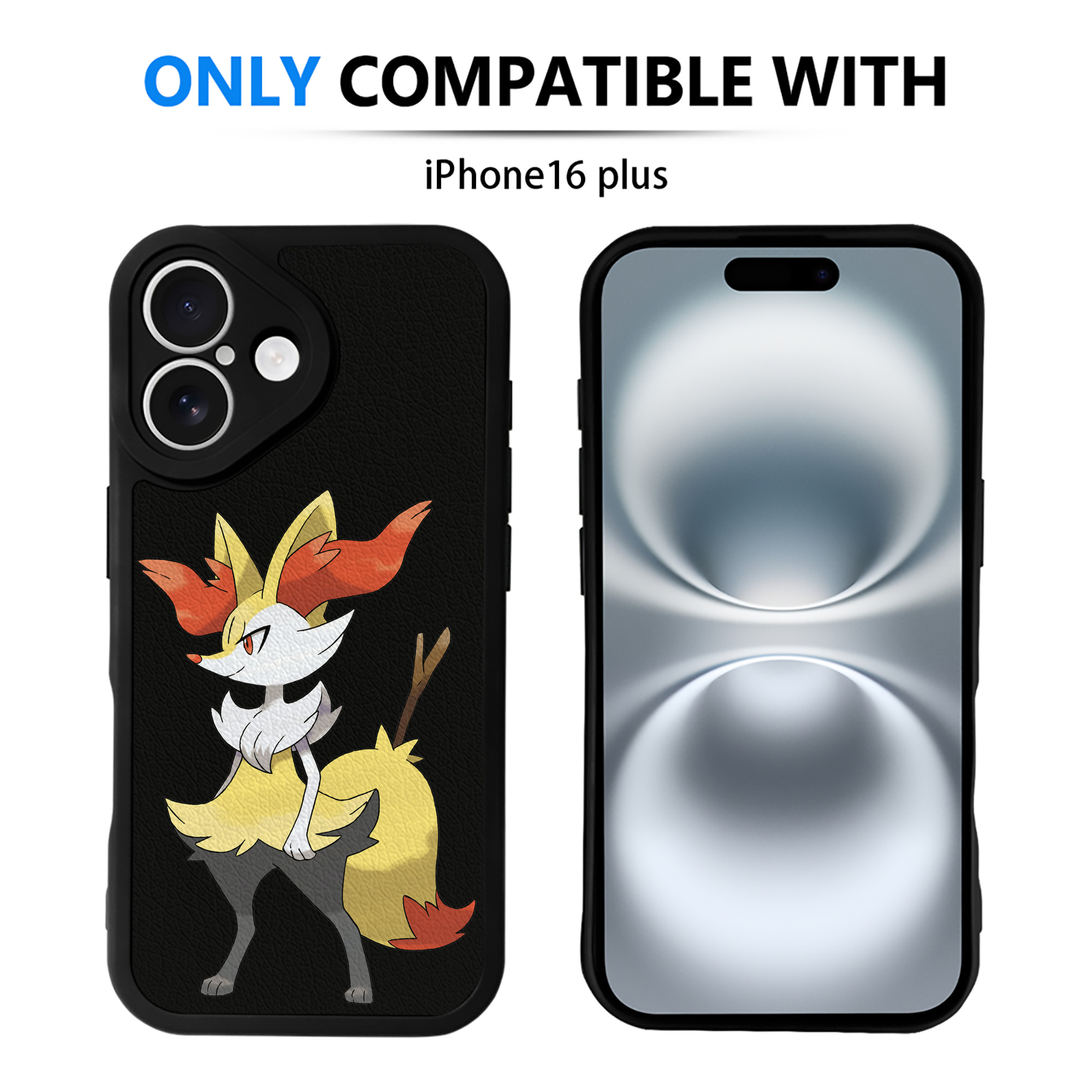 （画像用） ポケットモンスター Pokémon 【iPhone 16シリーズ対応】シリコンスマホケース（レザー調） 材質：シリコン